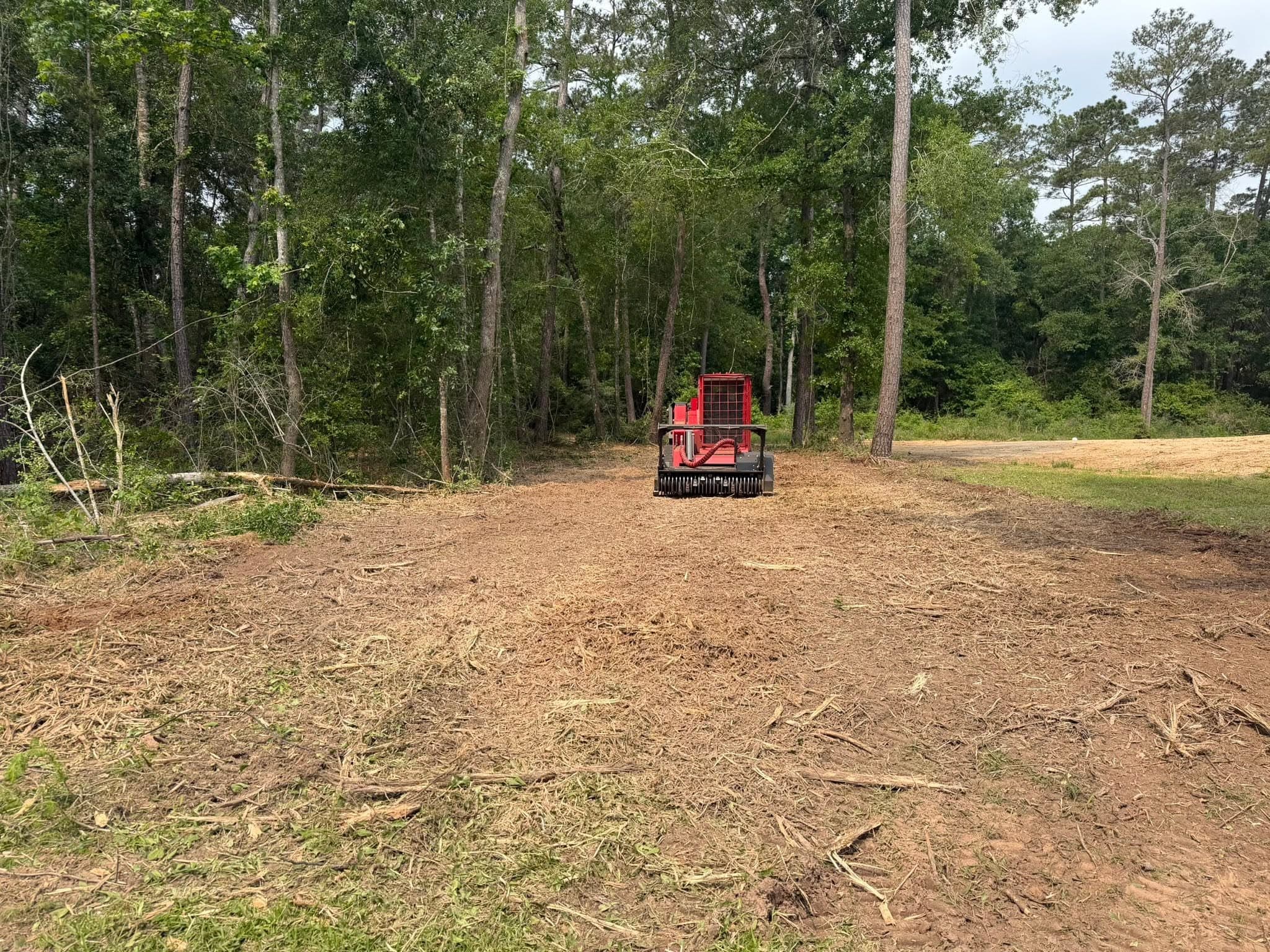 Cleared, mulched property after land clearing in Cypress, TX